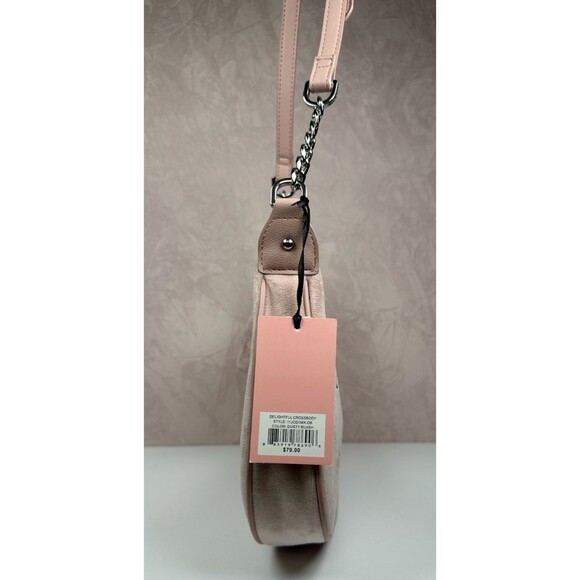 Juicy Couture Delightful Crossbody Dusty Blush  Rhinestone Bow Coin Pouch NWT - Picture 8 of 16